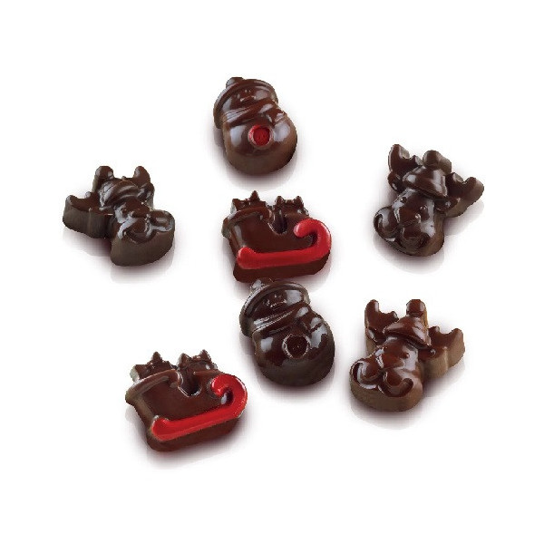 Stampo in Silicone Silikomart Choco Winter (SCG23) | 15 Cavità per Cioccolatini Natalizi: Renna, Slitta e Pupazzo di Neve Stampo in Silicone Silikomart Choco Winter (SCG23) | 15 Cavità per Cioccolatini Natalizi: Renna, Slitta e Pupazzo di Neve
