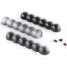 CH012 Riga B: Stampo in Tritan per 10 Barrette di Cioccolato con decoro a bolla da Silikomart CH012 Riga B: Stampo in Tritan per 10 Barrette di Cioccolato con decoro a bolla da Silikomart