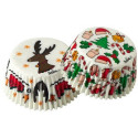 36 Pirottini Muffin in carta decoro renna natalizia diametro 5 cm altezza 3,2 cm da Decora