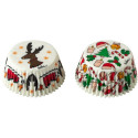Pirottini Muffin Natalizi Decora Renna (36 pz) – Carta Forno Decorata (Ø5×H3,2 cm)