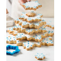 Set 8 taglia-biscotti albero stella di ghiaccio in plastica da Decora