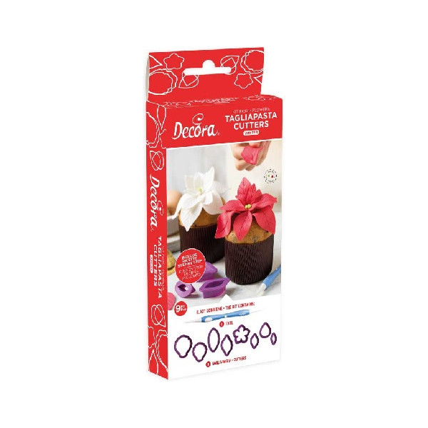 Kit tagliapasta inverno 8 forme miste in plastica e 1 tool da Decora