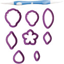 Kit tagliapasta inverno 8 forme miste in plastica e 1 tool da Decora