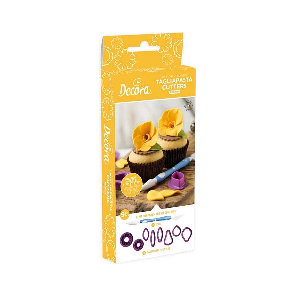 Kit tagliapasta autunno 8 forme miste in plastica e 1 tool da Decora