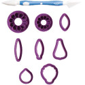 Kit tagliapasta autunno 8 forme miste in plastica e 1 tool da Decora