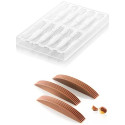 CH006 Riga B: Stampo in Tritan per 10 Barrette di Cioccolato con decoro a riga da Silikomart
