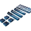 CH003 Onda B: Stampo in Tritan per 10 Barrette di Cioccolato con decoro onda da Silikomart