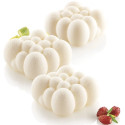 Cloud 120 Silikomart: stampo  6 monoporzioni nuvole in silicone bianco da 7,1x7,1xh3,4 cm