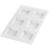 Decor Square 60 Silikomart stampo silicone 6 mini tortine quadrate da 6,7 x h 1,5 cm