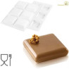 Decor Square 60 Silikomart stampo silicone 6 mini tortine quadrate da 6,7 x h 1,5 cm