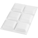 Decor Square 60 Silikomart stampo silicone 6 mini tortine quadrate da 6,7 x h 1,5 cm