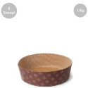 5 Stampi Panettone Basso in cellulosa da 1 Kg