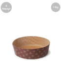 5 Stampi Panettone Basso in cellulosa da 1 Kg