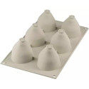 Fragole e Panna Silikomart: stampo in silicone per 6 fragole 3D di diametro 59 ed altezza 61 mm