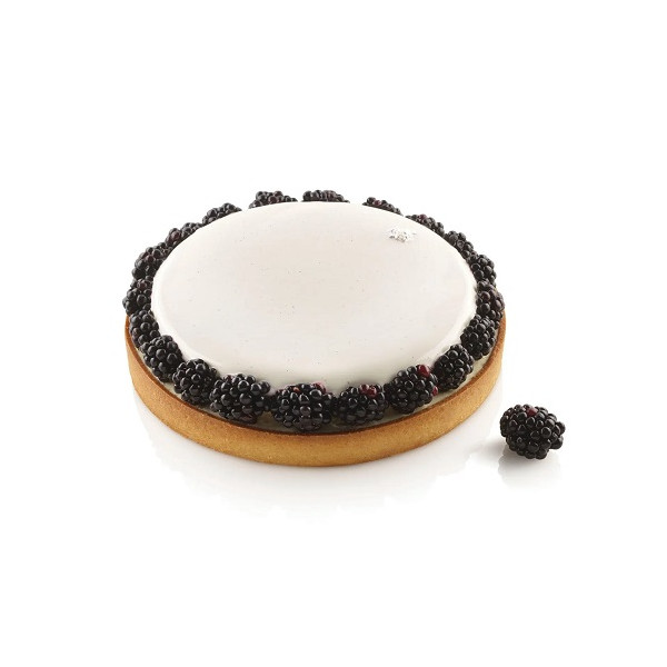 Kit Tarte Ring Round ø210 mm Silikomart: 1 stampo anello microforato e 1 stampo in silicone per crostata tonda