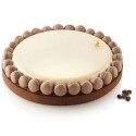 Kit Tarte Ring Round ø250 mm Silikomart: 1 stampo anello microforato e 1 stampo in silicone per crostata tonda