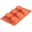 Stampo piccola brioche cannellata o briochette cannellata in silicone diametro 79 x 30 mm di Silikomart