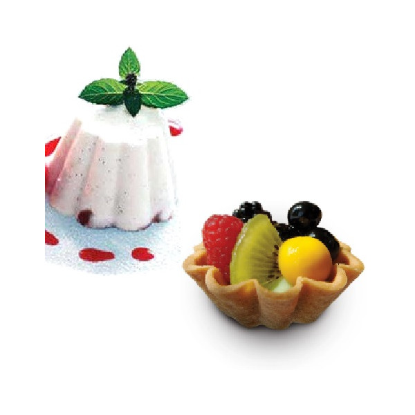 h3 o h3,7 cm Briochette canellata o budino Silikomart stampo silicone ø7,9 cm