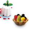 h3 o h3,7 cm Briochette canellata o budino Silikomart stampo silicone ø7,9 cm