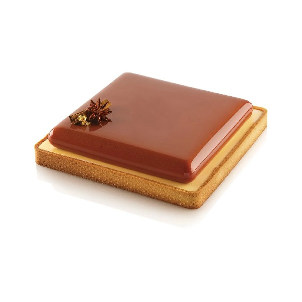 Kit tarte ring square 200x200 Silikomart: stampo silicone con anello per crostata quadrata da 20 cm