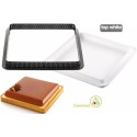 Kit tarte ring square 200x200 Silikomart: stampo silicone con anello per crostata quadrata da 20 cm