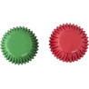 100 Pirottini mini muffin natalizi rossi e verdi in carta diametro 3,2 cm altezza 2,2 cm da Wilton