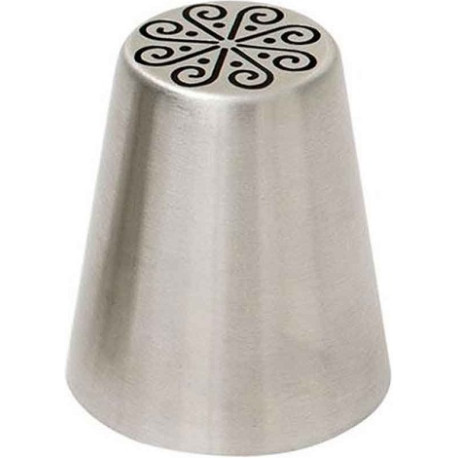 Cornetto swirl n 74 per fiori 3D diretti in acciaio inox Ø 3,7 x 4,1 cm da Decora Cornetto swirl n 74 per fiori 3D diretti in acciaio inox Ø 3,7 x 4,1 cm da Decora