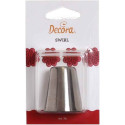 Cornetto swirl n 74 per fiori 3D diretti in acciaio inox Ø 3,7 x 4,1 cm da Decora