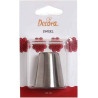 Cornetto swirl n 74 per fiori 3D diretti in acciaio inox Ø 3,7 x 4,1 cm da Decora