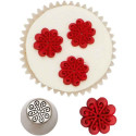Cornetto swirl n 74 per fiori 3D diretti in acciaio inox Ø 3,7 x 4,1 cm da Decora