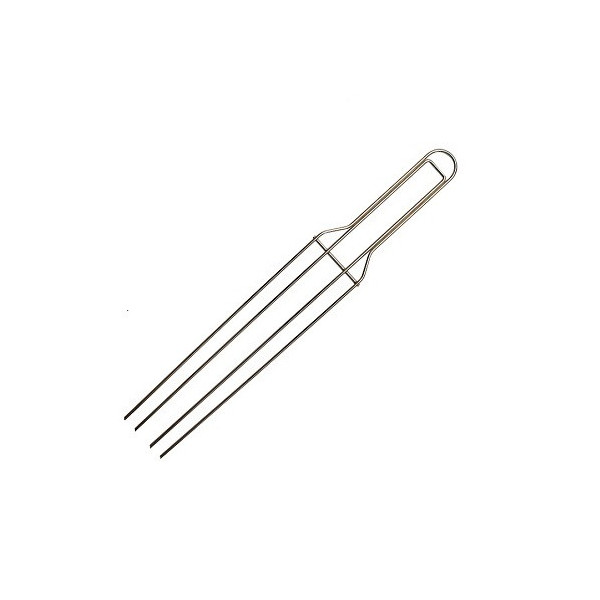 5 Spilloni 4 punte per panettoni e colombe in acciaio inox lunghi 52 cm da Decora