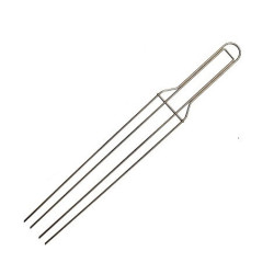 Set 5 Spilloni a 4 Punte DECORA da 62 cm in Acciaio Inox | Accessorio Professionale per Raffreddamento Panettoni e Colombe