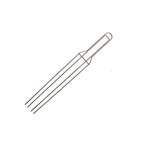 5 Spilloni 4 punte per panettoni e colombe in acciaio inox lunghi 62 cm da Decora