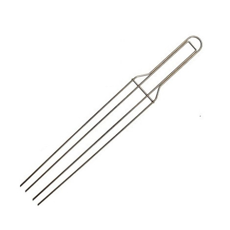 5 Spilloni 4 punte per panettoni e colombe in acciaio inox lunghi 62 cm da Decora 5 Spilloni 4 punte per panettoni e colombe in acciaio inox lunghi 62 cm da Decora