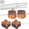 5 Spilloni 4 punte per panettoni e colombe in acciaio inox lunghi 62 cm da Decora 5 Spilloni 4 punte per panettoni e colombe in acciaio inox lunghi 62 cm da Decora