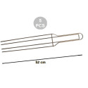 5 Spilloni 4 punte per panettoni e colombe in acciaio inox lunghi 52 cm da Decora