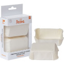 36 Pirottini bianchi per mini plum cake, in carta da forno, di misura 8 x 5 x h 3,2 cm da Decora