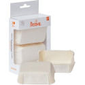 36 Pirottini bianchi per mini plum cake, in carta da forno, di misura 8 x 5 x h 3,2 cm da Decora