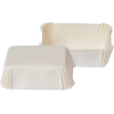 36 Pirottini bianchi per mini plum cake, in carta da forno, di misura 8 x 5 x h 3,2 cm da Decora
