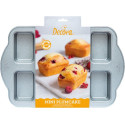 Teglia per mini plum-cake Decora: stampo acciaio antiaderente per 8 pluncake da 9,5x6,3xh3,6 cm