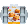 Teglia per mini plum-cake Decora: stampo acciaio antiaderente per 8 pluncake da 9,5x6,3xh3,6 cm Teglia per mini plum-cake Decora: stampo acciaio antiaderente per 8 pluncake da 9,5x6,3xh3,6 cm