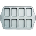 Teglia per mini plum-cake Decora: stampo acciaio antiaderente per 8 pluncake da 9,5x6,3xh3,6 cm