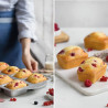 Teglia per mini plum-cake Decora: stampo acciaio antiaderente per 8 pluncake da 9,5x6,3xh3,6 cm Teglia per mini plum-cake Decora: stampo acciaio antiaderente per 8 pluncake da 9,5x6,3xh3,6 cm