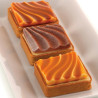 Kit mini tarte sand Silikomart: kit stampo silicone con anello microforato per 6 crostatine decoro sabbia quadrate da 8 cm