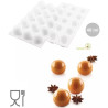 Truffles 40 Silikomart stampo in silicone per 15 mini tartufi da 40 ml e 4,2 cm Truffles 40 Silikomart stampo in silicone per 15 mini tartufi da 40 ml e 4,2 cm