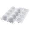 Truffles 70 Silikomart: stampo silicone 8 tartufi monoporzione di ø5,2 cm
