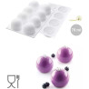 Truffles 70 Silikomart: stampo silicone 8 tartufi monoporzione di ø5,2 cm