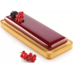 Kit Tarte Ring Rectangular Silikomart (26,5×H10,5cm) – Stampo in Silicone e Anello Rettangolare Microforato per Crostate