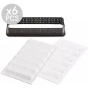 Kit Tarte Ring Rectangular 120x35 mm Silikomart stampo silicone ed 6 anelli rettangolari per crostatine