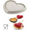 Kit tarte ring mon amour Silikomart stampo silicone ed anello per crostata mio amore 22 x 19 cm
